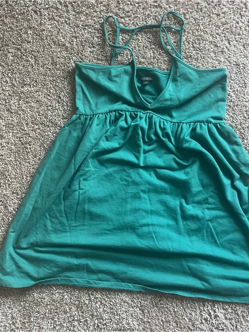 wild fable green Spaghetti-Strap Babydoll Tank